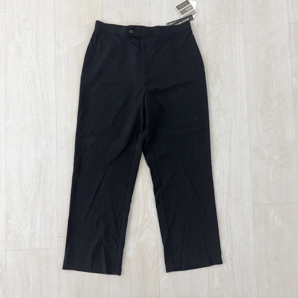 Briggs‎ New York Petite Black Hidden Stretch Waistband Dress Pants 12P NWT